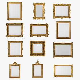 3D model Baroque Picture Frame Pro Collection